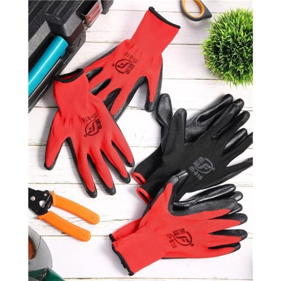 24 Pairs Gardening Gloves Rubber Coated Gloves For Safety Work Construction - Picture 7 of 7